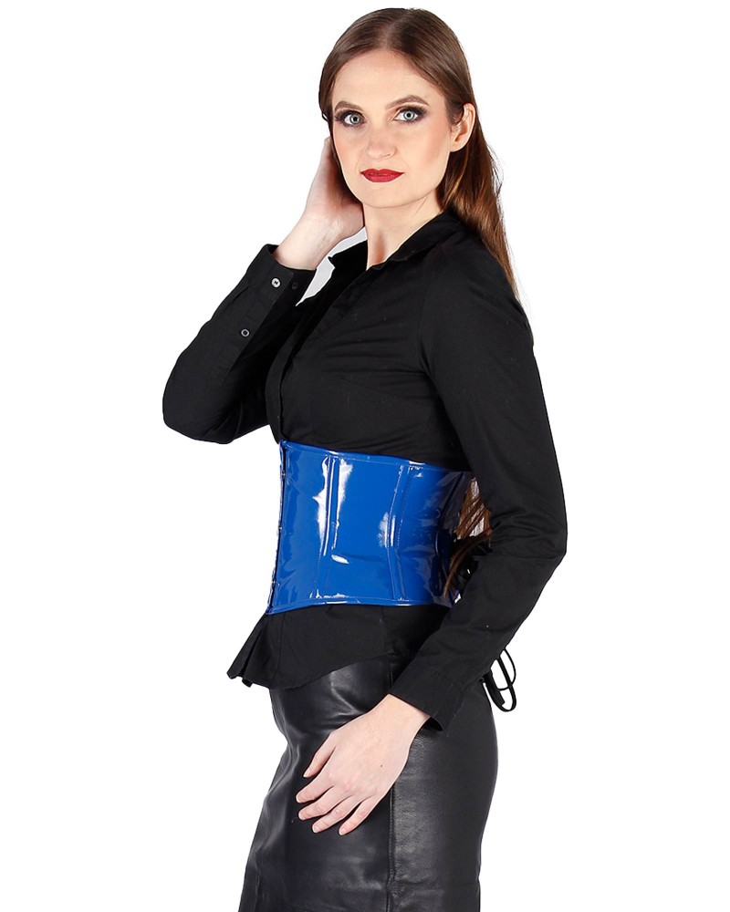 PVC corset waist corset PVC corsage royal blue Bitte Größe wählen (Select)  Größe S