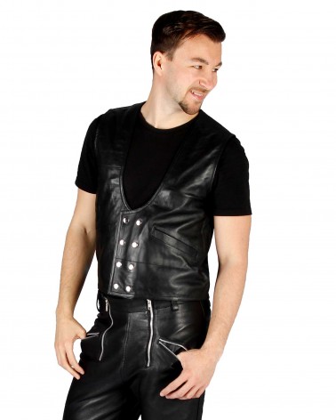 Guild leather vest black...