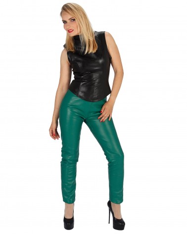 Leather pants Nora green...