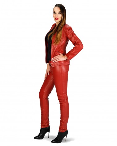 Leather leggings Maje Red size 34 FR in Leather - 21766580