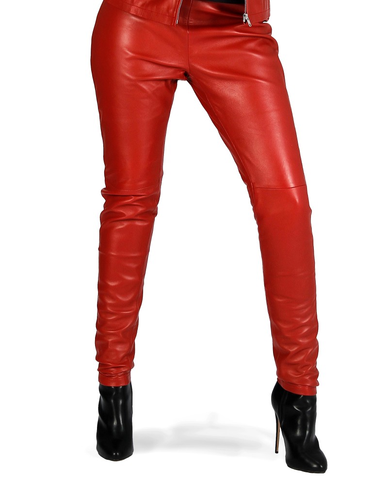 Urban Bliss faux leather pants in red | ASOS